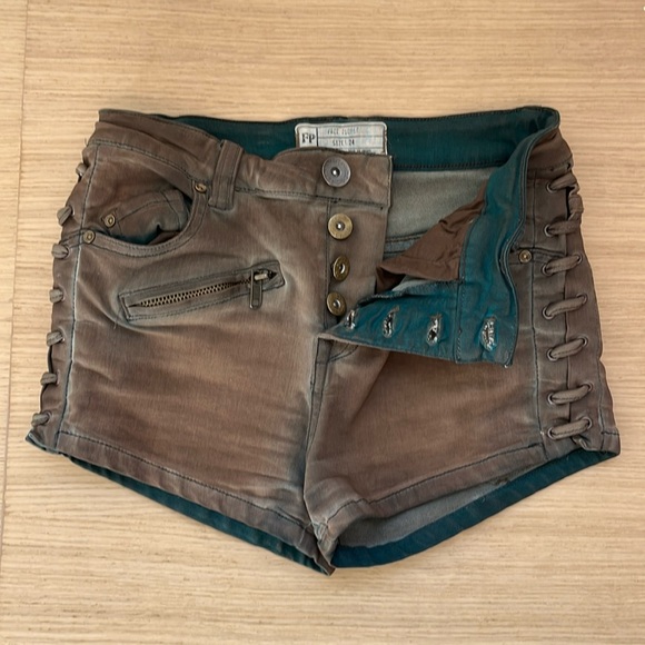 Free People Brown Booty Shorts - Picture 2 of 6